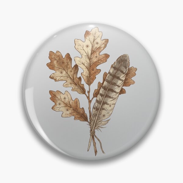Item preview, Boho Oak Leaves and Feather Bundle — Rustic Botanical Illustration designed and sold by Ortsas.