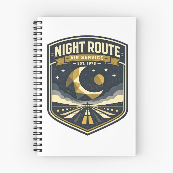 Item preview, Night Route Air Service Retro Aviation Design designed and sold by Naviora.