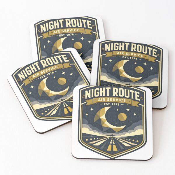 Item preview, Night Route Air Service Retro Aviation Design designed and sold by Naviora.