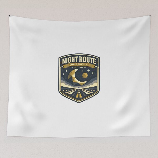 Item preview, Night Route Air Service Retro Aviation Design designed and sold by Naviora.