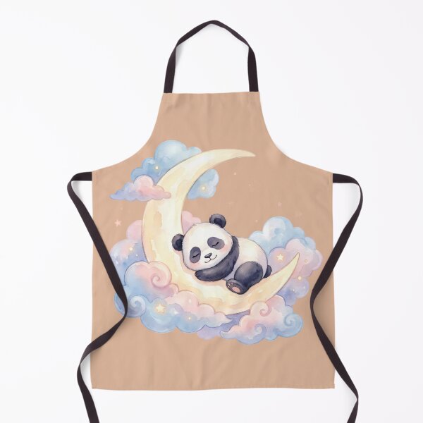 Item preview, Cute Sleeping Panda Crescent Moon Watercolor designed and sold by ArtdesignsA.