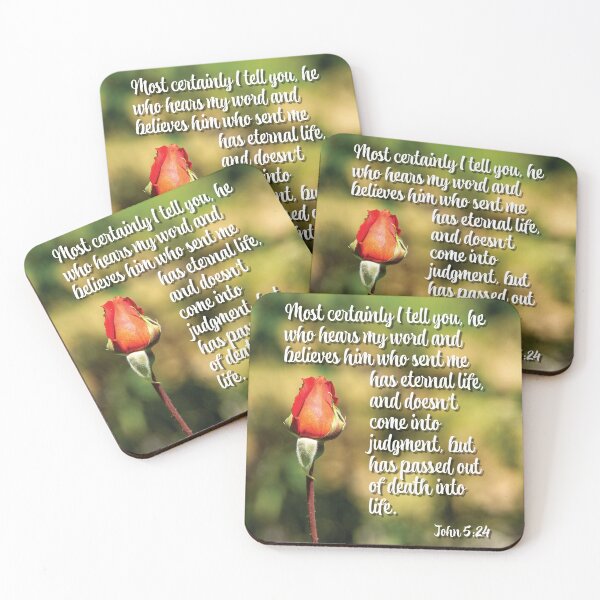 Item preview, John 5 24 Who Hears And Believes Has Eternal Life designed and sold by InsprtnlArtbyDP.