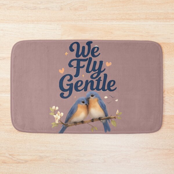 Item preview, We Fly Gentle, Romantic Bluebird Cloud Aesthetic Design designed and sold by JagrDesigns.