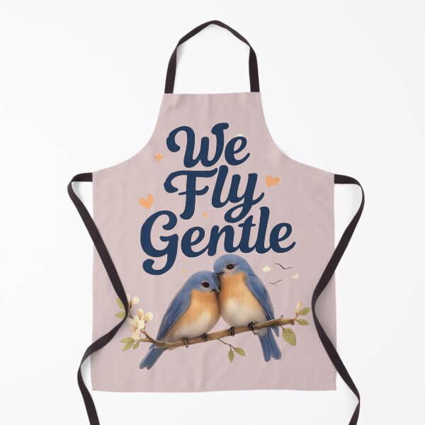 Item preview, We Fly Gentle, Romantic Bluebird Cloud Aesthetic Design designed and sold by JagrDesigns.