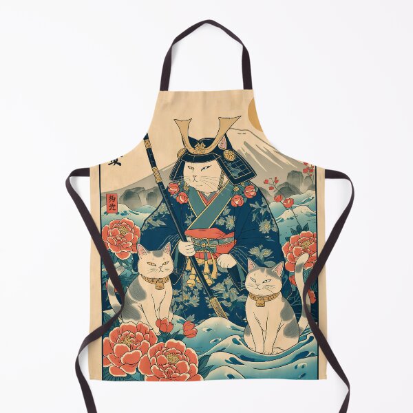 Item preview, Samurai Cat Under Mount Fuji – Vintage Ukiyo-e Japanese Feline Warrior Art designed and sold by kaxymax.
