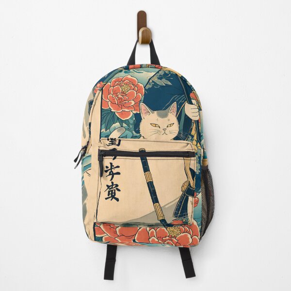 Item preview, Samurai Cat Under Mount Fuji – Vintage Ukiyo-e Japanese Feline Warrior Art designed and sold by kaxymax.