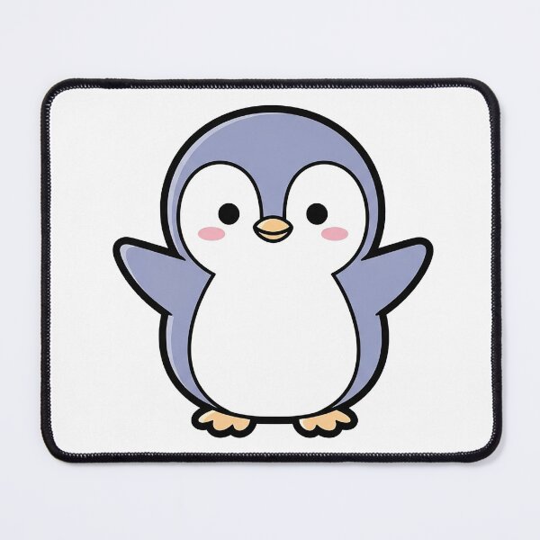 Item preview, Cheerful Little Penguin Kawaii Pastel Illustration designed and sold by Osmose-Studio ⭐⭐⭐⭐⭐.
