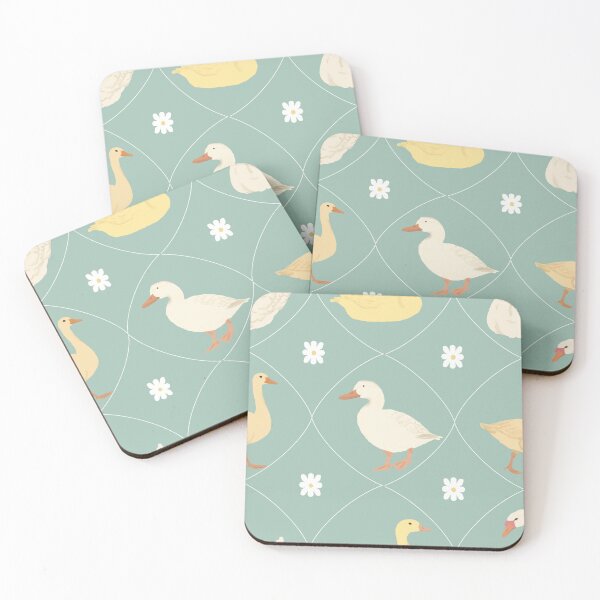 Item preview, Pastel Duck and Daisy Gingham Pattern designed and sold by Seamlessly Buffalo.