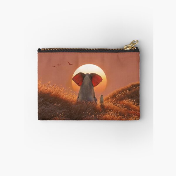 Item preview, Elephant and Dog are sitting on a hill designed and sold by Mike Kiev art.