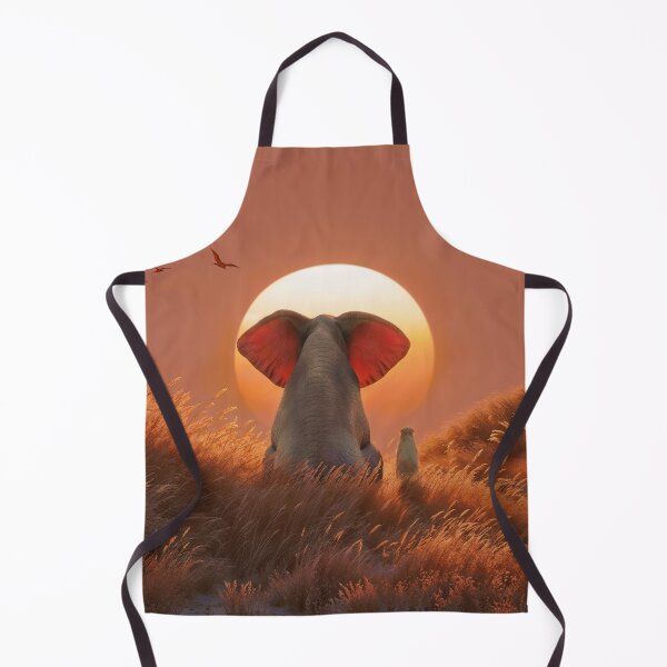 Item preview, Elephant and Dog are sitting on a hill designed and sold by Mike Kiev art.