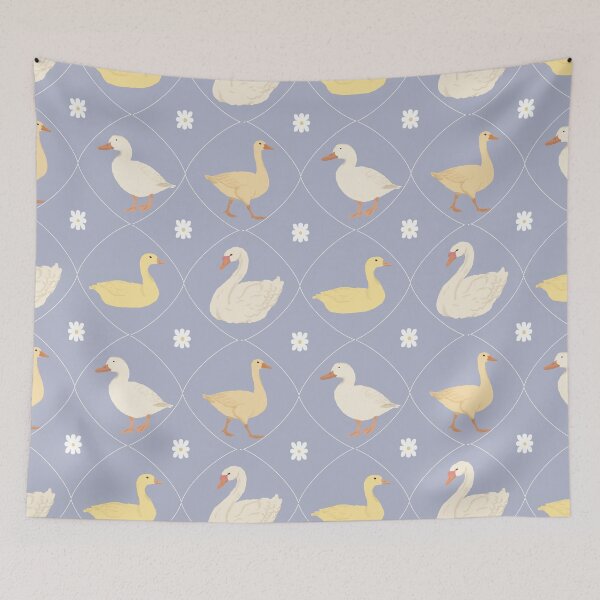 Item preview, Pastel Duck and Daisy Gingham Pattern designed and sold by Seamlessly Buffalo.
