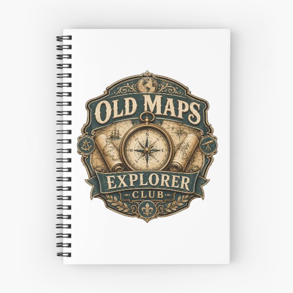Item preview, Old Maps Explorer Club Heritage Design designed and sold by ArtsyExplorer.