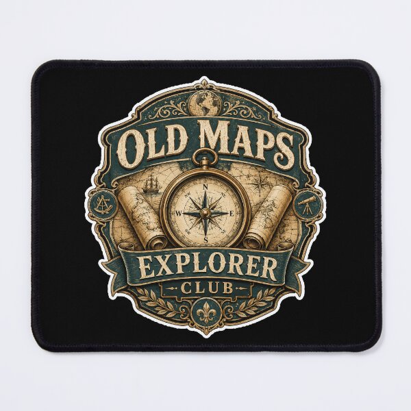 Item preview, Old Maps Explorer Club Heritage Design designed and sold by ArtsyExplorer.