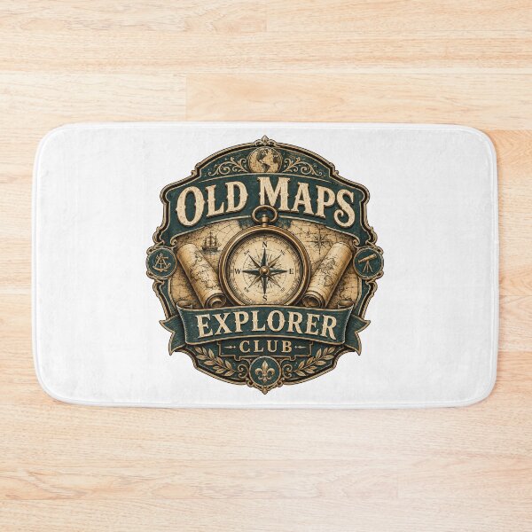 Item preview, Old Maps Explorer Club Heritage Design designed and sold by ArtsyExplorer.