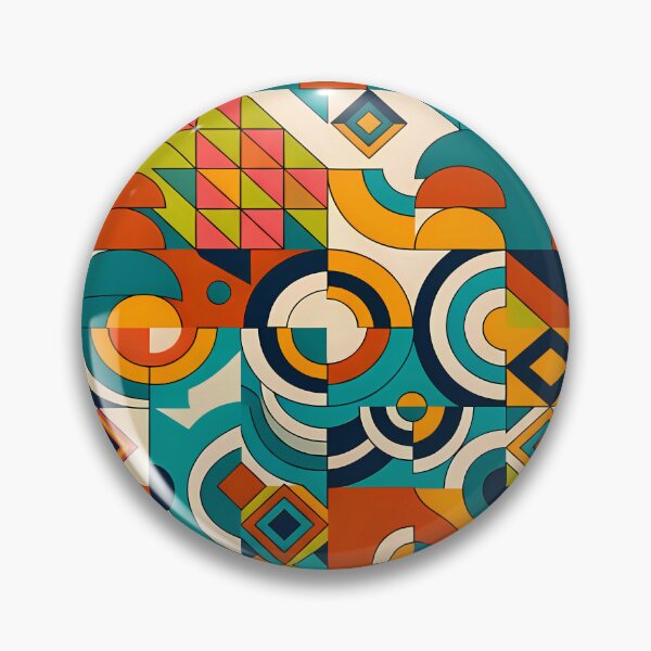 Item preview, Mid Century Modern Abstract Geometric shapes Pattern Retro Pop designed and sold by Itaya Art.