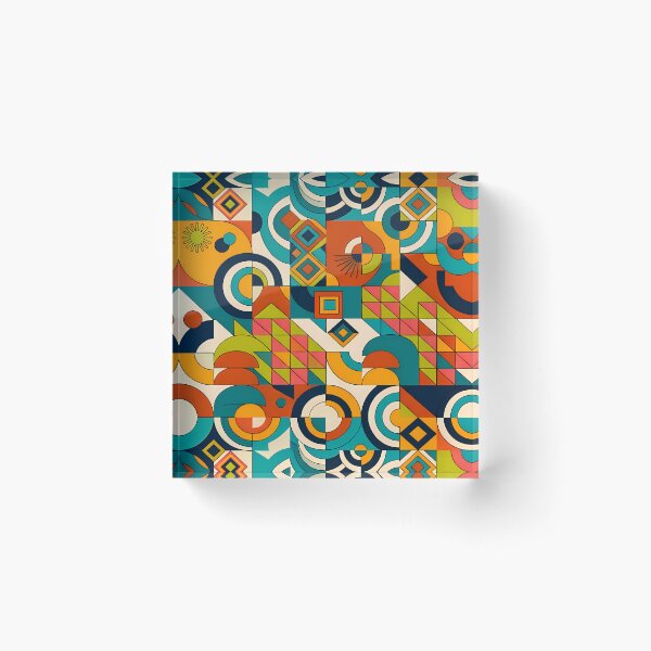 Item preview, Mid Century Modern Abstract Geometric shapes Pattern Retro Pop designed and sold by Itaya Art.