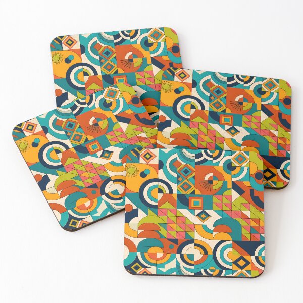 Item preview, Mid Century Modern Abstract Geometric shapes Pattern Retro Pop designed and sold by Itaya Art.