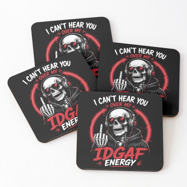 Item preview, IDGAF Energy – Funny Skeleton Vibes designed and sold by ABLAT-CREATIONS.