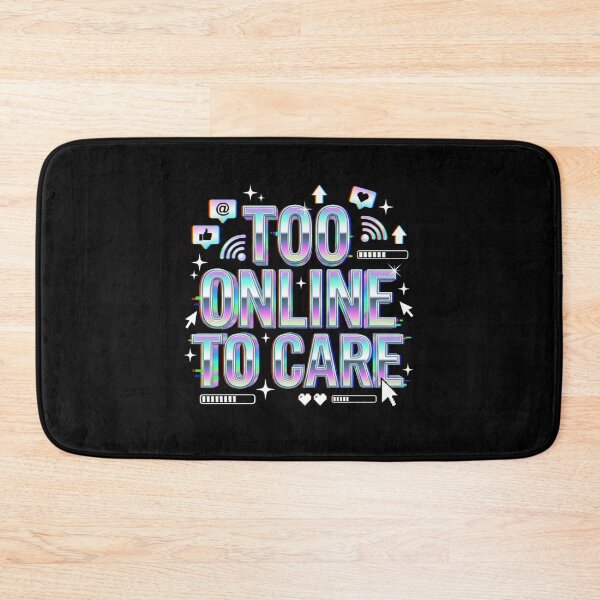 Item preview, Too Online To Care - Y2K Chrome Typography Streetwear Design designed and sold by HumanCreator.