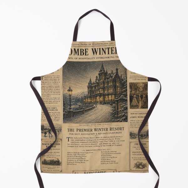 Item preview, Ashcombe Winter Hotel – Victorian Newspaper Advertisement designed and sold by GildedPagesCo.