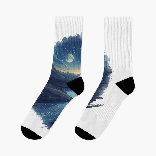 Item preview, Moonlit River of Stars Flowing Through a Cosmic Valley designed and sold by catcurio.