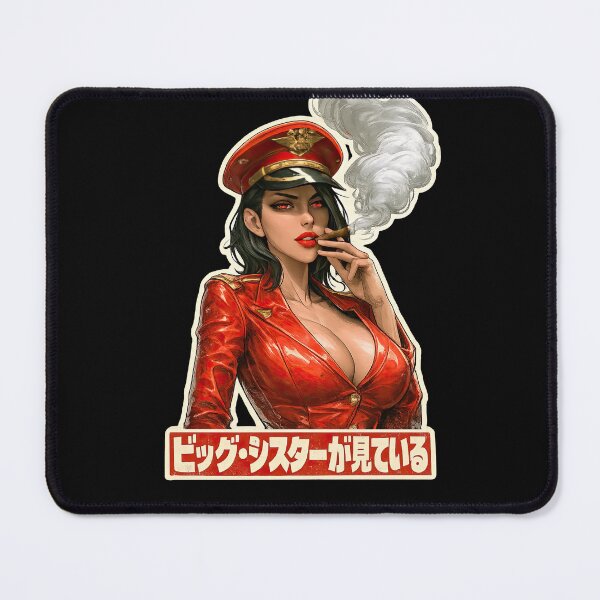 Item preview, Big Sister Is Watching You – Vintage Japanese Propaganda Style Femme Fatale Art designed and sold by obstinator.