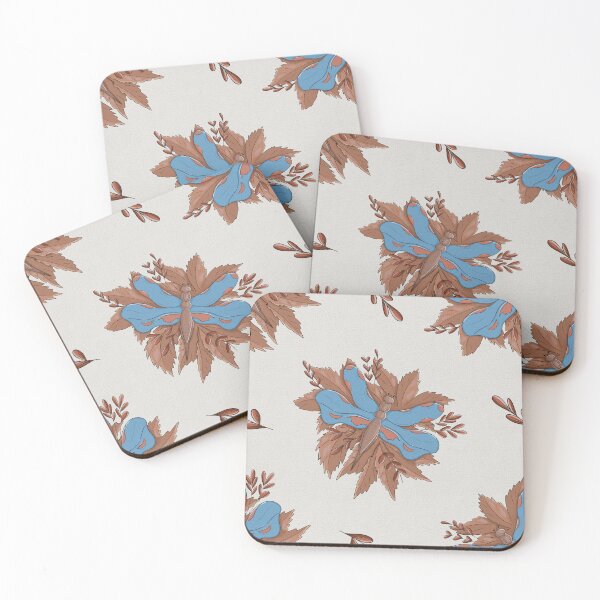 Item preview, Blue Dragonfly Botanical Pattern designed and sold by Zymetryart.