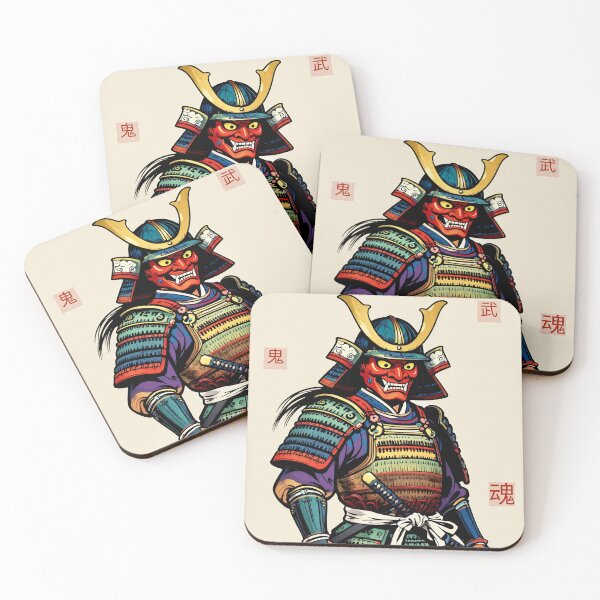 Item preview, Oni Samurai Mask – Japanese Demon Warrior Vintage Armor Illustration designed and sold by kaxymax.