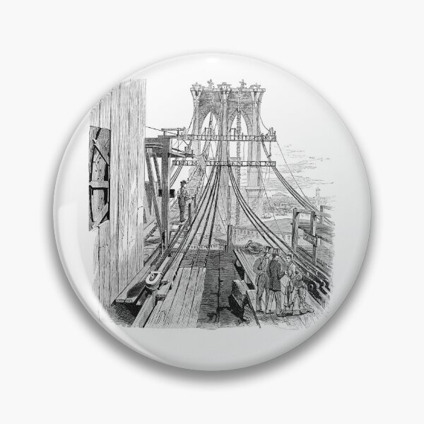 Item preview, Brooklyn Bridge Under Construction designed and sold by hec60504.