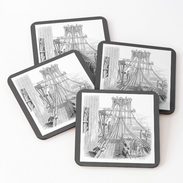 Item preview, Brooklyn Bridge Under Construction designed and sold by hec60504.
