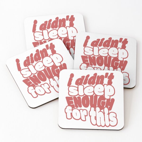 Item preview, I Didn't Sleep Enough For This Retro Red Bubble Typography designed and sold by silviaarzamendia.