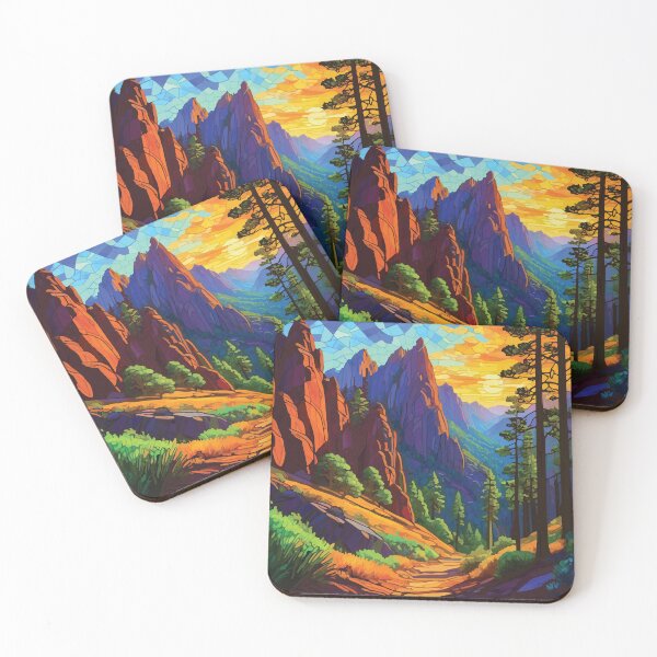 Item preview, Mosaic of volcanic spiers in Pinnacles National Park designed and sold by designmari.