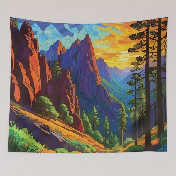 Item preview, Mosaic of volcanic spiers in Pinnacles National Park designed and sold by designmari.