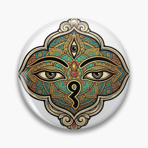 Item preview, Mystical Buddha Eyes Mandala Devanagari Nepal designed and sold by DuckOddity.