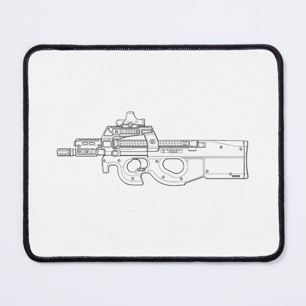 Item preview, FN P90 SMG Silhouette designed and sold by GoldOrion.