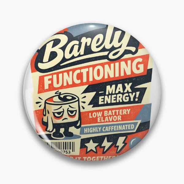 Item preview, Barely Functioning Retro Energy Drink Funny Design designed and sold by Naviora.