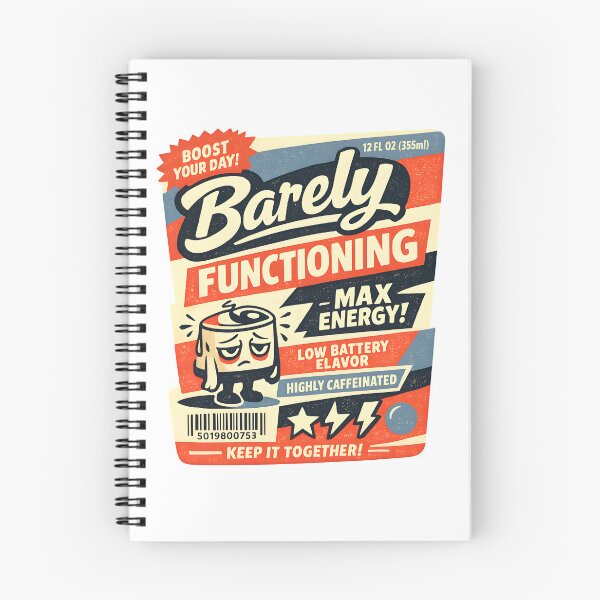 Item preview, Barely Functioning Retro Energy Drink Funny Design designed and sold by Naviora.
