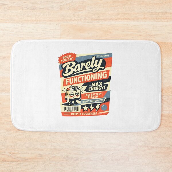 Item preview, Barely Functioning Retro Energy Drink Funny Design designed and sold by Naviora.