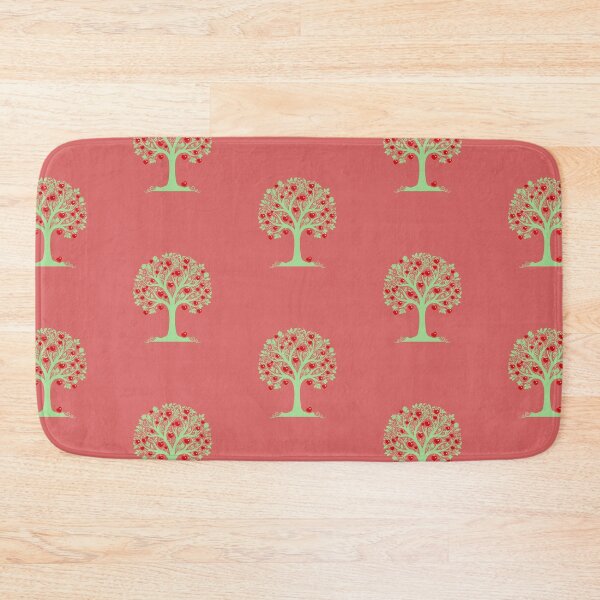 Item preview, APPLE TREE OF LOVE, RED HEART APPLES, PRETTY LIME BOHO TREE SILHOUETTE, DECORATIVE NATURE ART designed and sold by classic car craze.