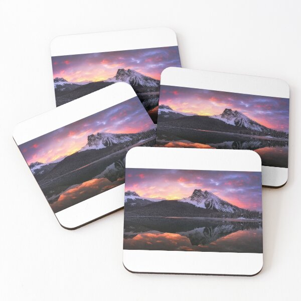 Item preview, Vibrant Alpine Mountain Reflection – Scenic Snow Covered Peak Sunset Photography designed and sold by PygmyTitan Photo.