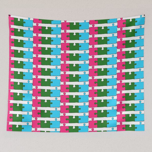 Item preview, Polysexual Puzzle Pieces Pride Flag designed and sold by HarveyHandcraftsandDesigns.