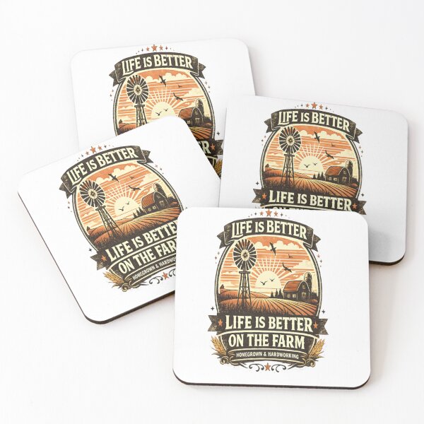 Item preview, Life Is Better on the Farm Vintage Sunset designed and sold by CatLovers Studio.