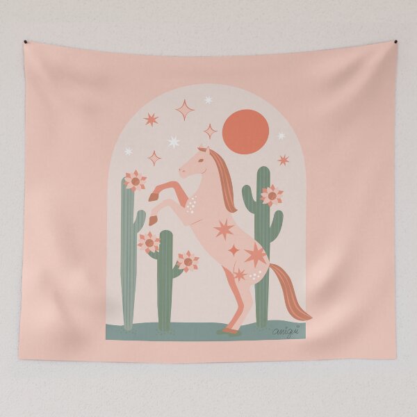 Item preview, Boho Desert Horse Cosmic Magic Illustration designed and sold by anigui.
