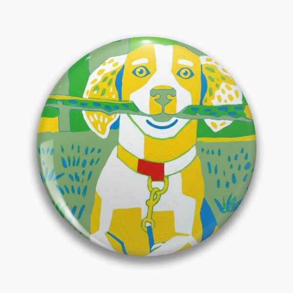 Item preview, Proud Pup with a Stick Pop Art Illustration designed and sold by BLUESKY11a.