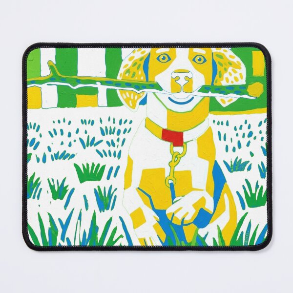 Item preview, Proud Pup with a Stick Pop Art Illustration designed and sold by BLUESKY11a.