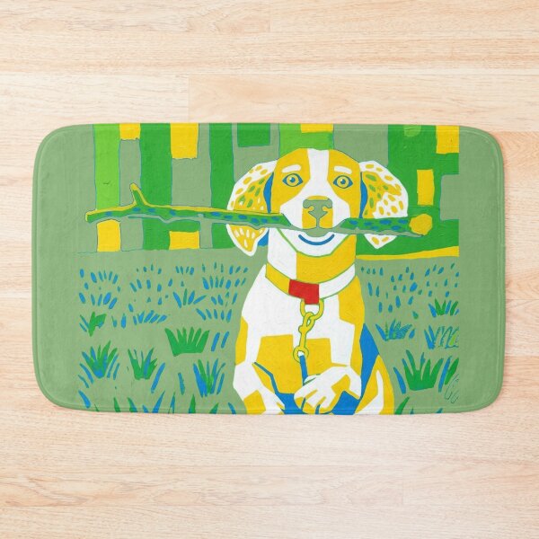 Item preview, Proud Pup with a Stick Pop Art Illustration designed and sold by BLUESKY11a.