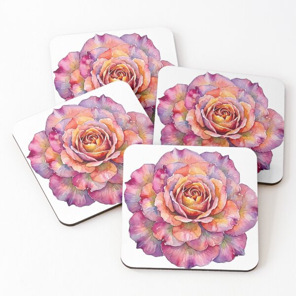 Item preview, Multicolored. Watercolor rose. designed and sold by Mia's Menagerie.