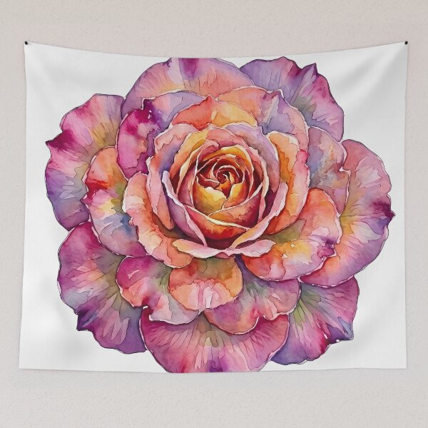 Item preview, Multicolored. Watercolor rose. designed and sold by Mia's Menagerie.