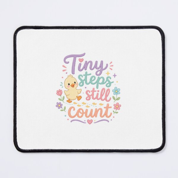 Item preview, Tiny Steps Still Count Cute Motivational Duckling designed and sold by Tiny Art Adventures.