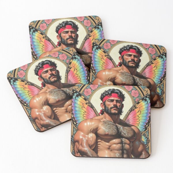 Item preview, Muscular Rainbow Butterfly Man designed and sold by ZhivanCrimson.
